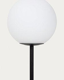 Торшер Brisia из черного металла с матовым стеклянным шаром Ø20