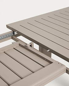 Раздвижной стол Livorno из алюминия цвета таупе, 233(350) x 100 см