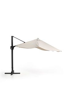 Бежевый консольный зонт Noli с графитовой алюминиевой конструкцией, 300 x 300 см