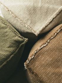 Подушка-пуф Handloom хаки  45*45*45