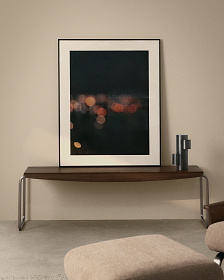 Скамья Tarsel из 100% орехового шпона с конструкцией из матовой стали