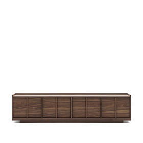 Onix Подставка под телевизор с ореховым шпоном в темной отделке, 200 x 45 см