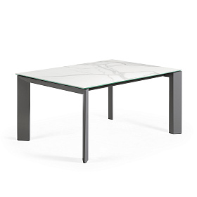 Стол Atta 160 (220) x90 антрацит, керамика