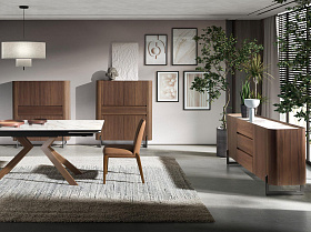 Сервант 3252/437-M ореховый со столешницей из керамики