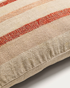 Чехол для подушки Taraia из хлопка и вискозы терракотового и бежевого цвета, 40 x 60 см