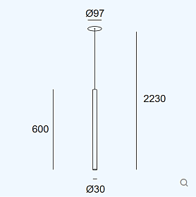 Подвесной светильник Stylus Recessed 600mm 00-A018-DN-DN