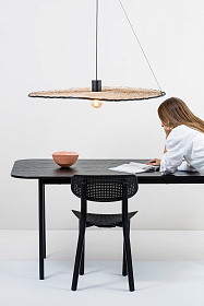 Подвесной светильник Costas черный/ротанг ø1000