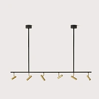 Подвесной светильник Maho 6L черный - латунь