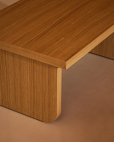 Oaq Журнальный столик из дубового шпона с натуральной отделкой 82 x 60 см