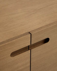 Тумба под ТВ Arelida из дубового шпона и массива дуба светло-коричневаф, 200 x 44 см