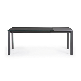 Стол Atta 140 (200) x90 темно-серый, стекло