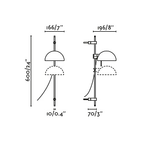 Настенный светильник MATILDA гранатовый 1xE14