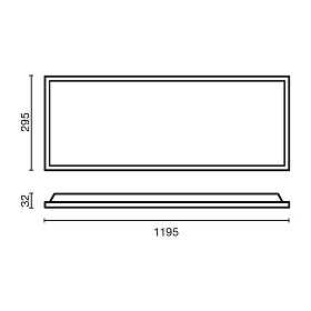 BACKLIGHT Встраиваемый светильник 595x595 UGR<19 36W 4000K 90°