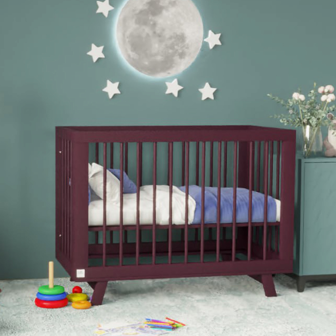 Кроватка для новорожденного Lillaland - модель Lilla Aria Italian Plum