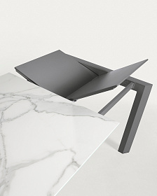 Стол Atta 160 (220) x90 антрацит, керамика