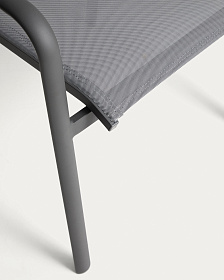 Уличный стул Luri из графитового алюминия и серого текстиля