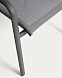 Уличный стул Luri из графитового алюминия и серого текстиля