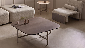 Duo Журнальный столик 100x100x40 cm