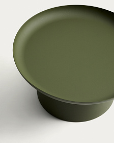 Уличный столик Arcola из зеленого алюминия, диаметр 70 см