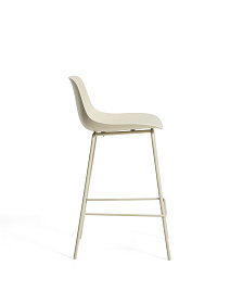 Полубарный стул Altea из пластика и стали бежевого цвета, 65 см