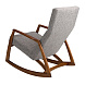 Кресло-качалка 5106/WD972 из серой ткани