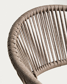 Уличный стул Alimia из бежевого алюминия с бежевой веревкой