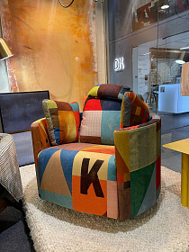 Кресло-реклайнер Noomrise, Bar - Anthracite, ткань Castle S.6