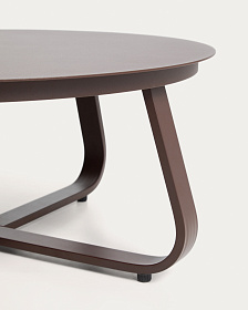 Уличный столик Tamaris из алюминия коричневого цвета Ø80 см