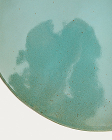 Уличный приставной столик Mesquida из керамики с бирюзовой глазурью 35 см