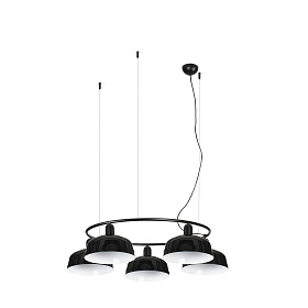 Подвесной светильник TATAWIN M круглый черный 5xE27