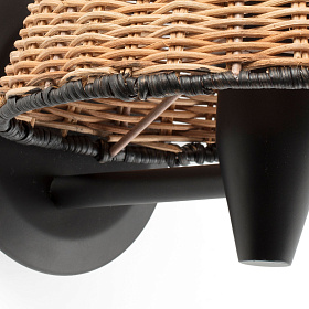 Настенный светильник Sumba ротанг/черный