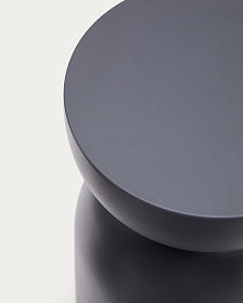 Приставной столик Rachell металл с серой окраской Ø30,5 см