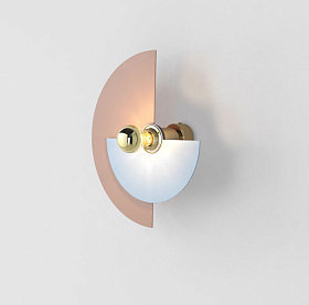 Бра Haban 2 диска 35 см / 25 см  + цоколь 5 см золотой