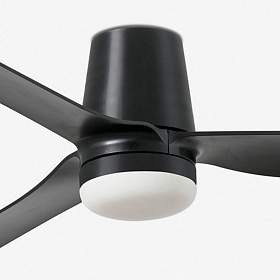 Потолочный вентилятор PUNT TUB M Ш1300MM черный 3 P LED 18W TUYA
