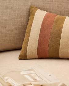 Чехол для подушки Nivran из льна в разноцветную полоску 30 x 50 см