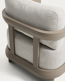 Уличное кресло Nerano из алюминия цвета таупе