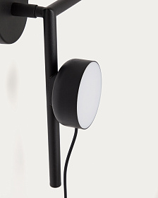 Настенный светильник Orey из черного металла с многопозиционным точечным светильником
