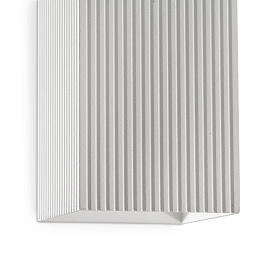 Настенный светильник LUNE квадратный белый с рифлением 2xGU10