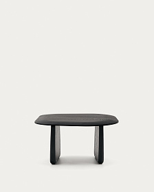 Журнальный столик Pirita из массива дуба в черном цвете, 70,6 x 70