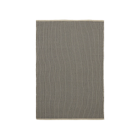 Satanca Ковер в бежевую и черную полоску из синтетики