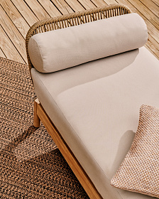 Catalina Шезлонг из светло-серой веревки и массива акации