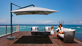 Зонт Icon ANTHRACITE - MANHATTAN 350x350 (с основанием и чехлом)