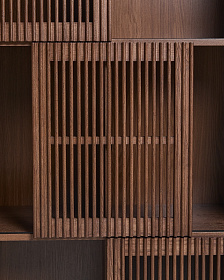 Стеллаж Beyla из ясеня с отделкой под орех