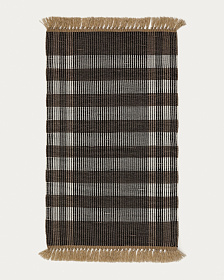 Коврик Barani из полипропилена коричневого и чёрного цвета 60 x 90 см