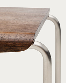 Скамья Tarsel из 100% орехового шпона с конструкцией из матовой стали