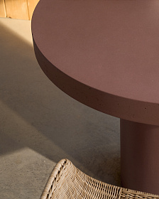 Aiguablava Круглый стол из терракотового цемента Ø90 см