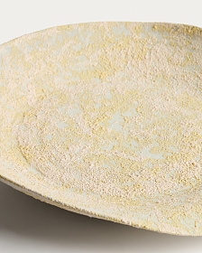 Ваза Medira из керамики цвета экрю и желтого оттенка, диаметр 50,5 см