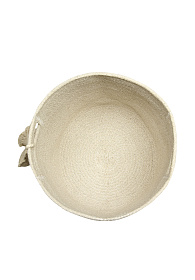 Корзина с листом бежевая 30*30*30