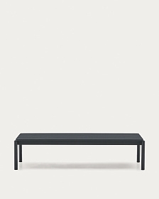 Журнальный столик Sorells из серого алюминия 63 x 149 см