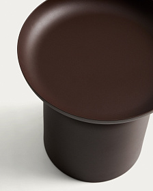 Уличный столик Arcola из темно-коричневого алюминия, диаметр 45 см